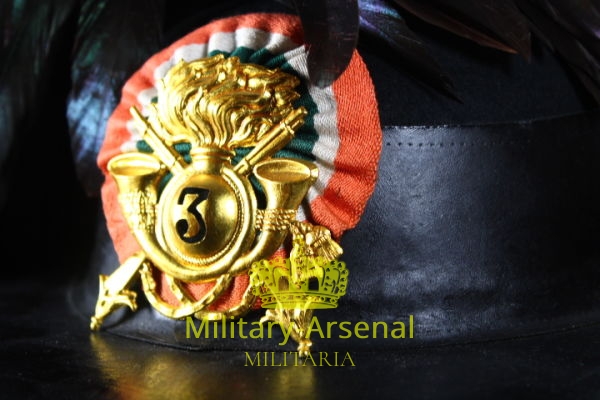 WW II Cappello " MORETTO" da Ufficiale del Corpo dei Bersaglieri 3° reggimento | Military Arsenal