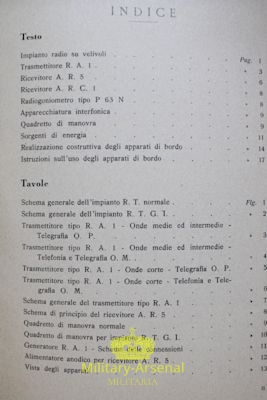 WWII manuale Regia Aeronautica Istruzioni Radio di Bordo  | Military Arsenal