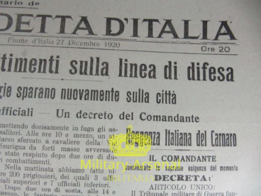 Gabriele D'Annunzio Fiume volantino di propaganda 1 | Military Arsenal