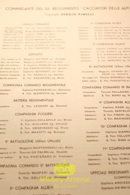 Calendario 1939 Cacciatori delle Alpi | Military Arsenal