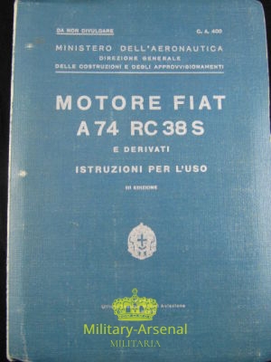 Motore Fiat A 74 RC 38 S Regia Aeronautica | Military Arsenal