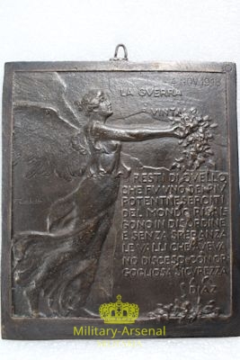 Placca in bronzo discorso Diaz 1918 | Military Arsenal