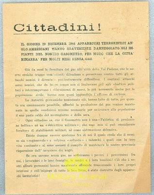 Volantino di Propaganda RSI 3 | Military Arsenal