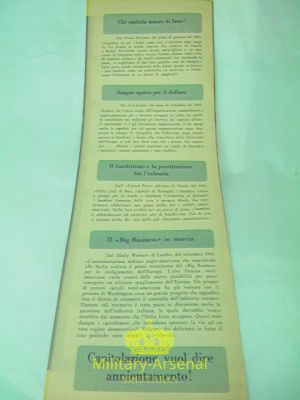 Volantino di Propaganda RSI Repubblica Sociale Italiana 9 | Military Arsenal