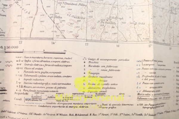 Castel Benito Libia Milizia carta topografica | Military Arsenal