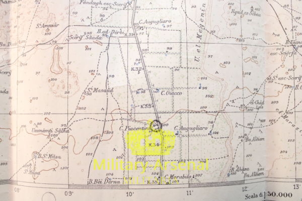 Castel Benito Libia Milizia carta topografica | Military Arsenal