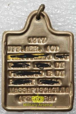 Regia Aeronautica pistrino di riconoscimento DOG-TAG | Military Arsenal