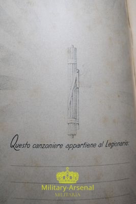 Propaganda M.V.S.N Milizia Canti Legionari  | Military Arsenal