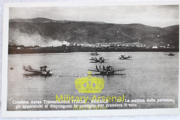 Cartolina Crociera Aerea Atlantica Italia Brasile Italo Balbo B | Military Arsenal