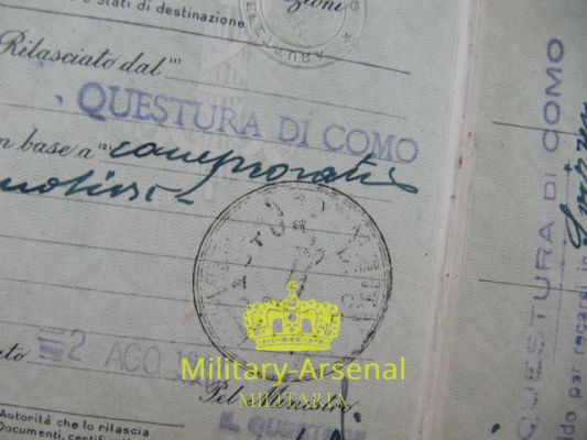 Passaporto RSI Repubblica Sociale Italiana | Military Arsenal