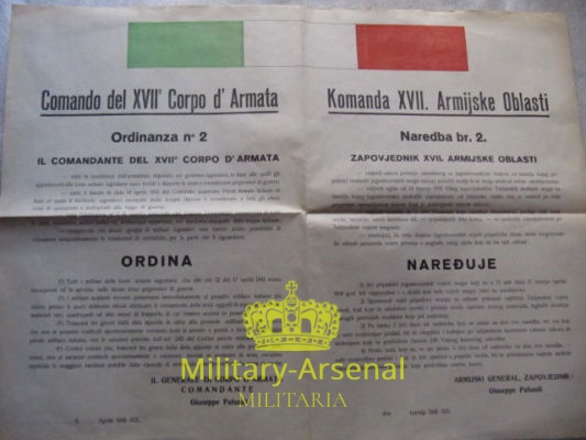 WWII Fronte Jugoslavo XVII° Corpo d'Armata armistizio1941 | Military Arsenal