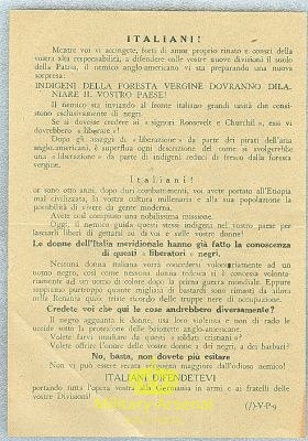 Volantino di Propaganda RSI 6 | Military Arsenal