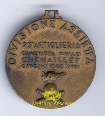 Medaglia divisione Assietta fronte Francese  | Military Arsenal