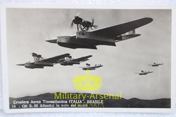 Cartolina Crociera Aerea Atlantica Italia Brasile Italo Balbo  | Military Arsenal