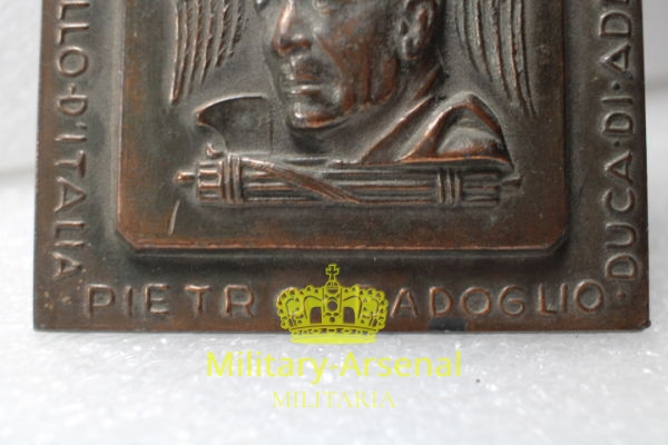 Placca da scivania Guerra d'Africa Badoglio | Military Arsenal