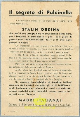 Volantino di Propaganda RSI 4 | Military Arsenal