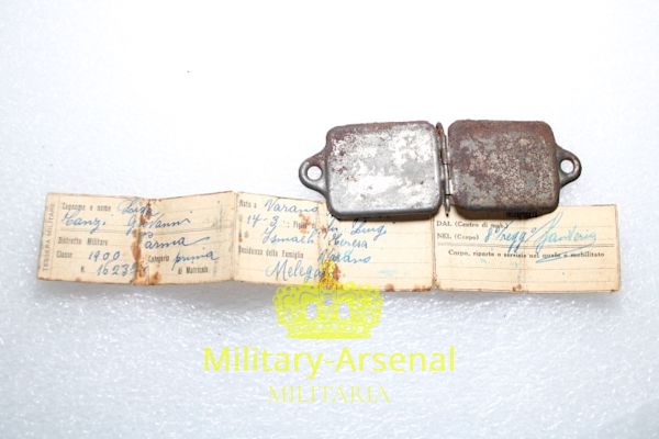 WWI pistrino di riconoscimento mod. 1916 8° Regg. fanteria Cuneo Dog-tag | Military Arsenal
