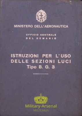 Manuale Regia Aeronautica "Istruzioni per l'uso delle sezione luci"1935 | Military Arsenal