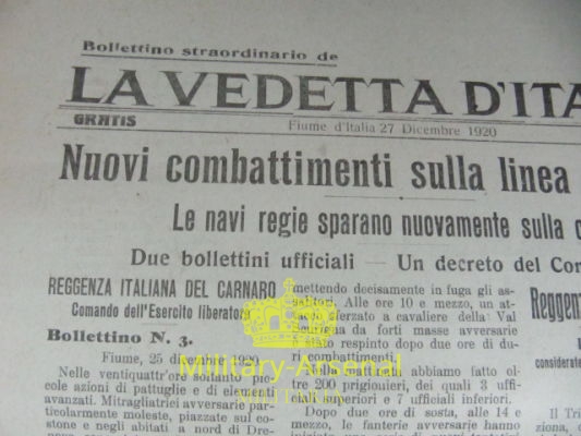 Gabriele D'Annunzio Fiume volantino di propaganda 1 | Military Arsenal