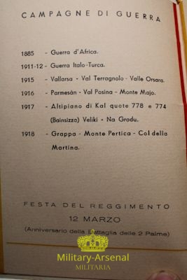 Calendario 79° Reggimento fanteria roma 1938 | Military Arsenal