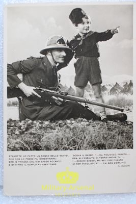 Cartolina Coloniale A.O Africa Orientale propaganda con balilla  | Military Arsenal