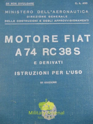 Motore Fiat A 74 RC 38 S Regia Aeronautica | Military Arsenal