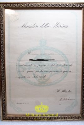 WWII Regia Marina diploma per distintivo SILURANTI | Military Arsenal