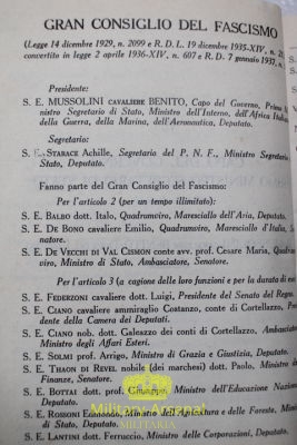 Fascismo P.N.F. Agenda Parlamentare anno XVI 1938 | Military Arsenal