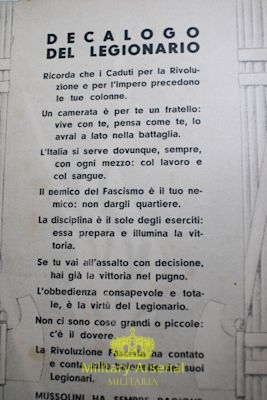 Propaganda M.V.S.N Milizia Canti Legionari  | Military Arsenal