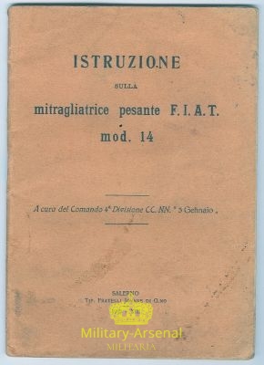 Manuale Mitragliatrice Fiat  Mod.1914 | Military Arsenal