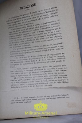 Milizia MVSN Manuale istruzione del milite 1929 | Military Arsenal
