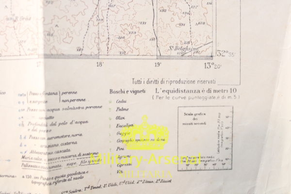 Castel Benito Libia Milizia carta topografica | Military Arsenal