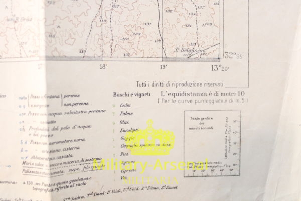 Castel Benito Libia Milizia carta topografica | Military Arsenal