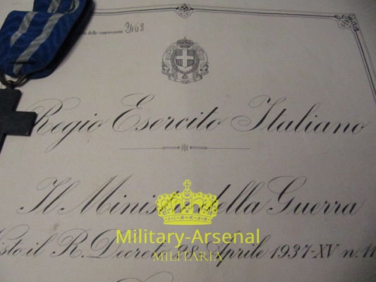 Rodolfo Graziani Maresciallo d'Italia autografo su attestato | Military Arsenal