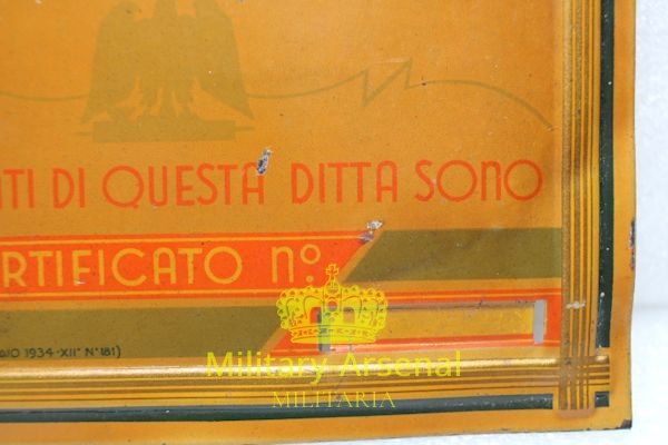 Targa Litografata Cassa Malattie Fascismo | Military Arsenal