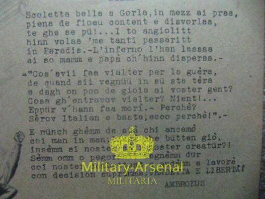 Volantino di Propaganda RSI Repubblica Sociale Italiana 7 | Military Arsenal