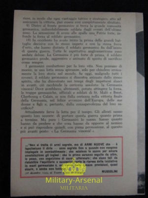 Volantino RSI Repubblica Sociale Italiana | Military Arsenal