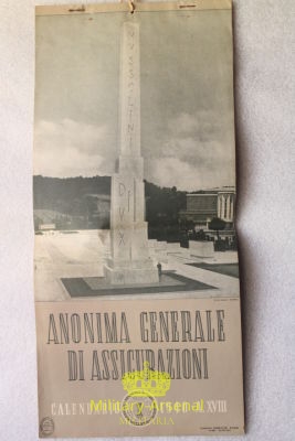 Calendario Assicurazioni Generale 1940 | Military Arsenal