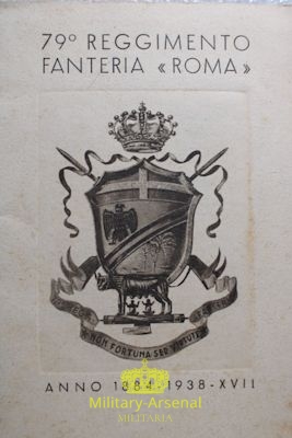 Calendario 79° Reggimento fanteria roma 1938 | Military Arsenal