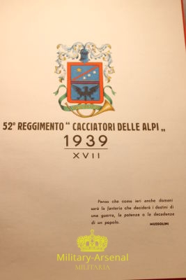 Calendario 1939 Cacciatori delle Alpi | Military Arsenal