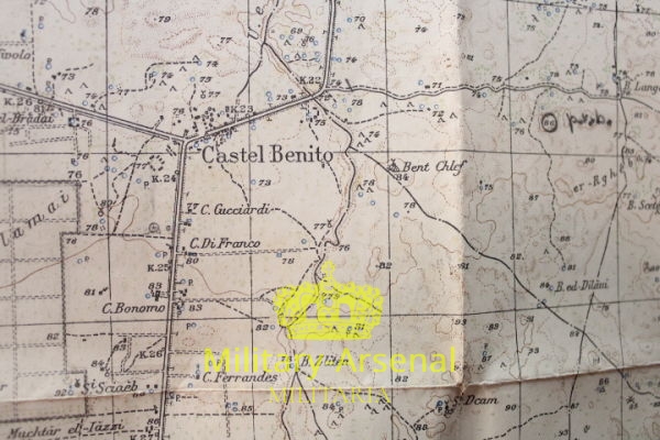Castel Benito Libia Milizia carta topografica | Military Arsenal