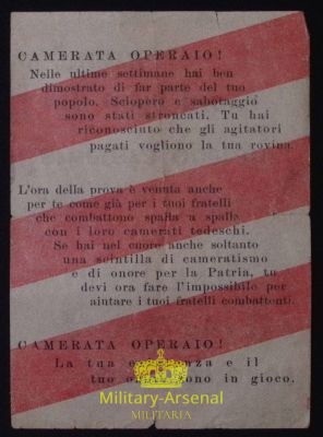 Volantino R.S.I. 1944 | Military Arsenal
