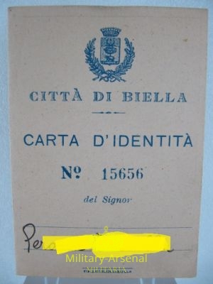 RSI Repubblica Sociale Italiana Biella documento tessera 1944 | Military Arsenal