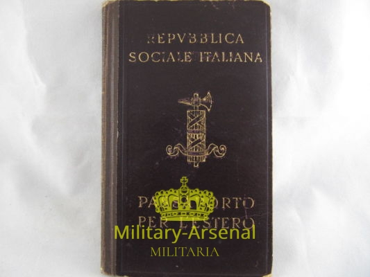 Passaporto RSI Repubblica Sociale Italiana | Military Arsenal