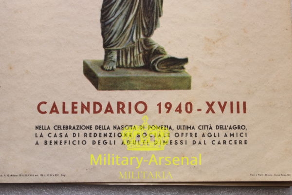 Calendario L'Agro Pontino Redento1940 | Military Arsenal