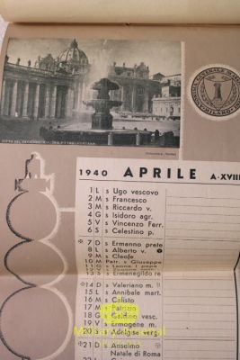 Calendario Assicurazioni Generale 1940 | Military Arsenal
