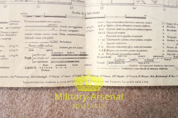 Castel Benito Libia Milizia carta topografica | Military Arsenal