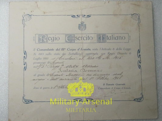 Diploma promozione di grado | Military Arsenal