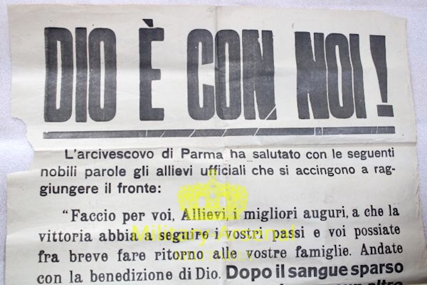 WWI Manifesto truppe in partenza per il fronte Parma | Military Arsenal