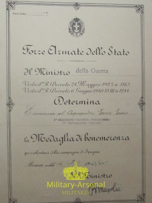 Diploma Guerra di Spagna 3 | Military Arsenal